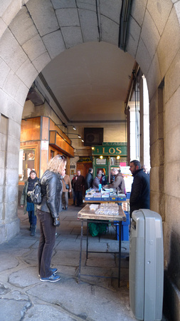Vendors at Plaza Mayor on Sunday