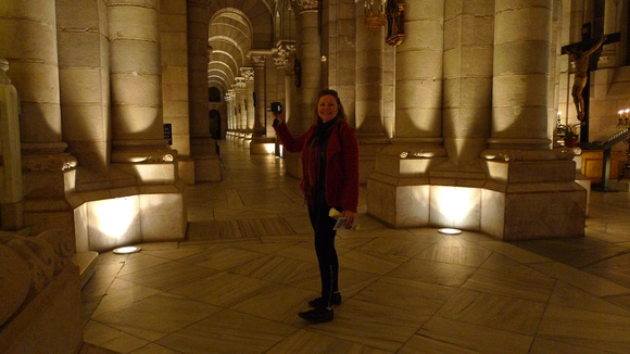 Birgit in Cript of the Cathedral of Madrid