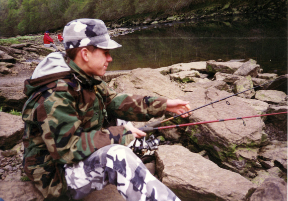 Ryan fishing in Little Red River