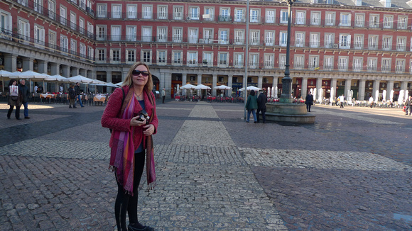 Birgit in Plaza Mayor
