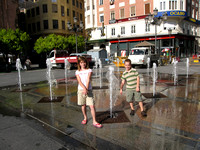 Katie and Drew in the fountains.